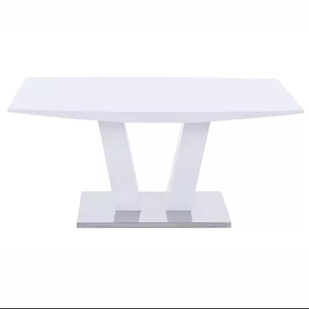 7-Piece Dining Set in Red Beech Wood and MDF with Faux Leather Upholstery | Beige - Image 3