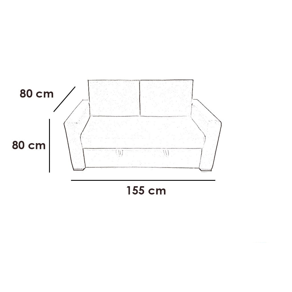 Single Extendable Sofa Bed in Natural Beech Wood and Velvet | Light Gray with High Comfort - Image 5