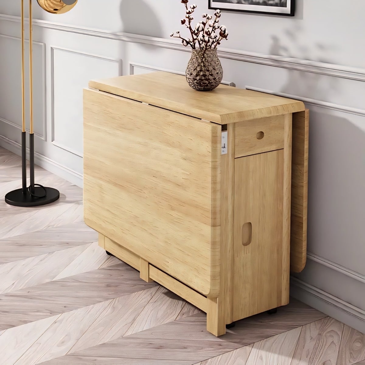 5-Piece MDF & Beech Wood Dining Set | Beige Practical Design (Table + 4 Chairs) - Image 7