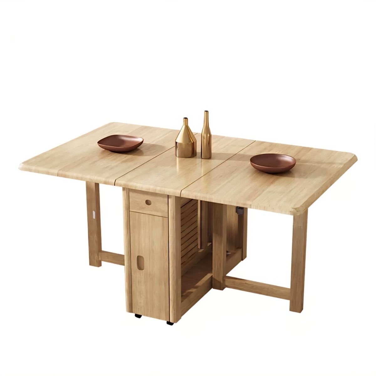 5-Piece MDF & Beech Wood Dining Set | Beige Practical Design (Table + 4 Chairs) - Image 6