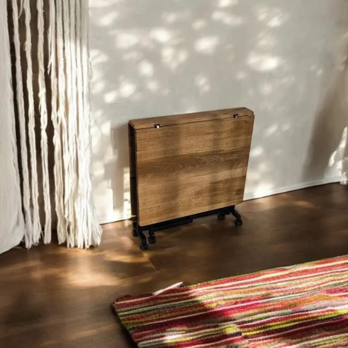 Extendable Dining Table from MDF and Metal | Practical Black and Brown Design - Image 7