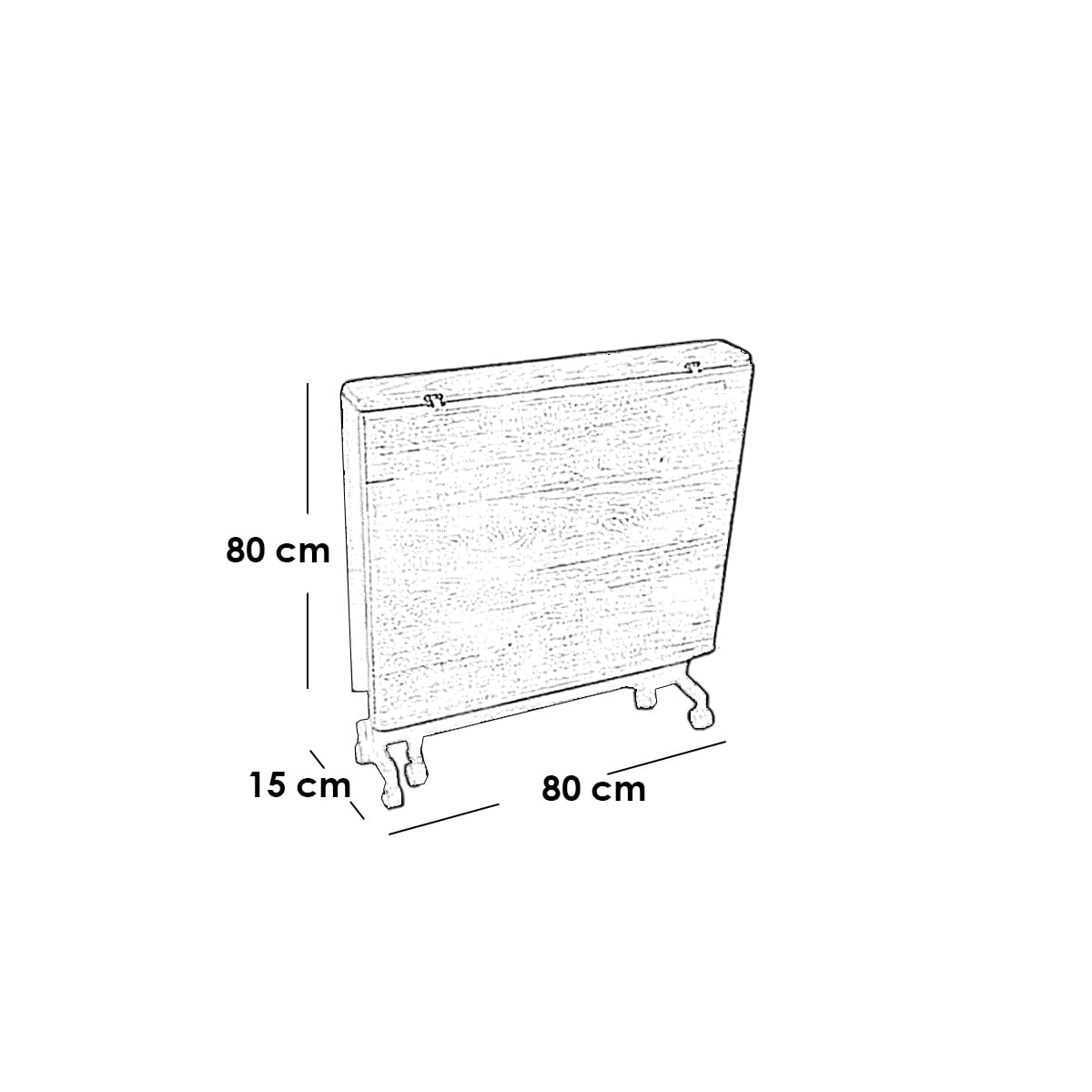 Extendable Dining Table from MDF and Metal | Practical Black and Brown Design - Image 5