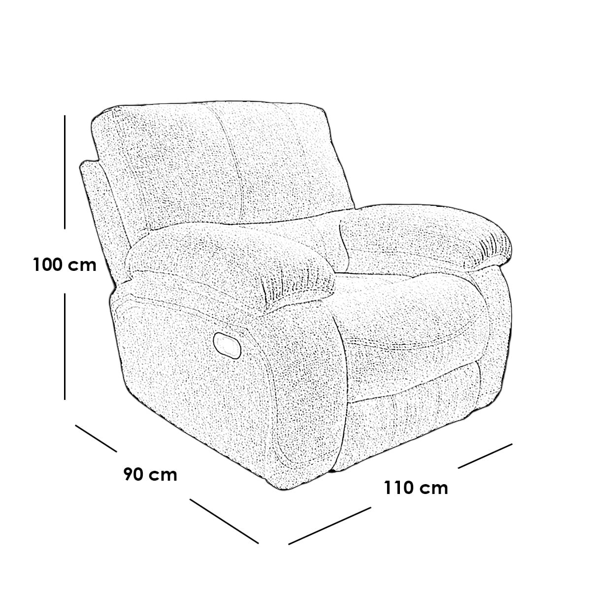 Relaxation Chair with Metal Frame and Premium Linen Upholstery | Off-White - Image 2