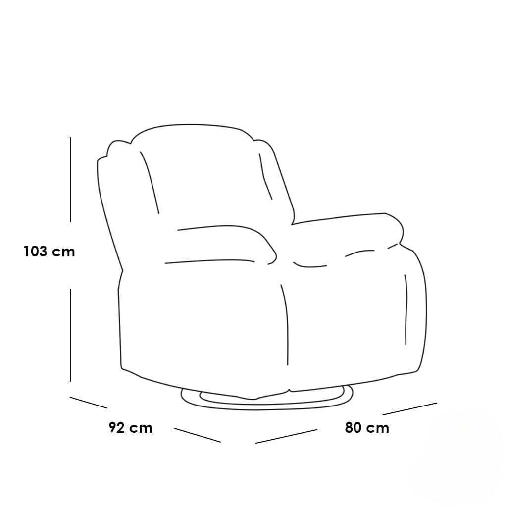 Recliner Chair in Beech Wood, Suede Leather & Velvet | Blue with Adjustable Footrest - Image 3