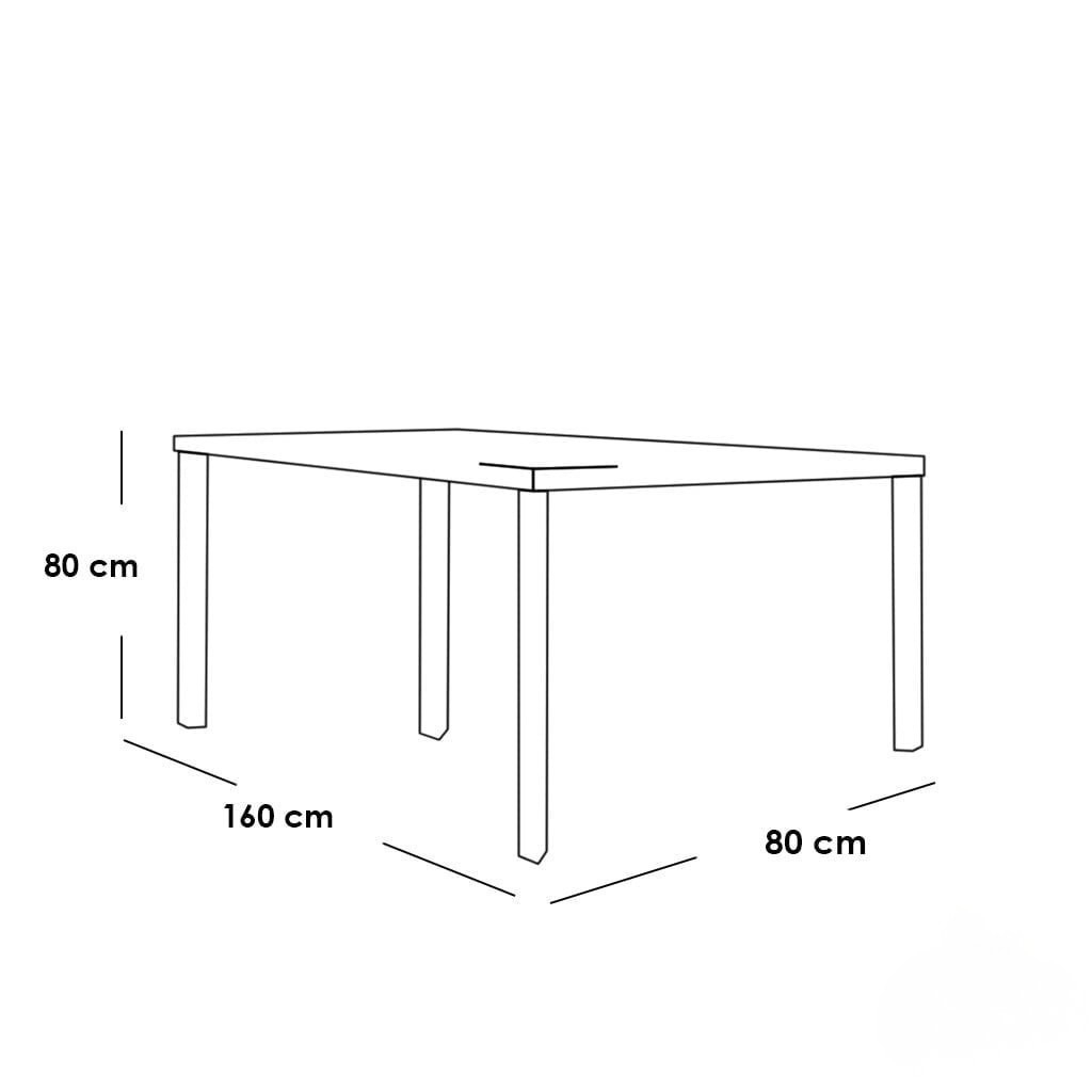 Dining Table Set – Beech Wood, MDF & Velvet (5 Pieces) - Image 3