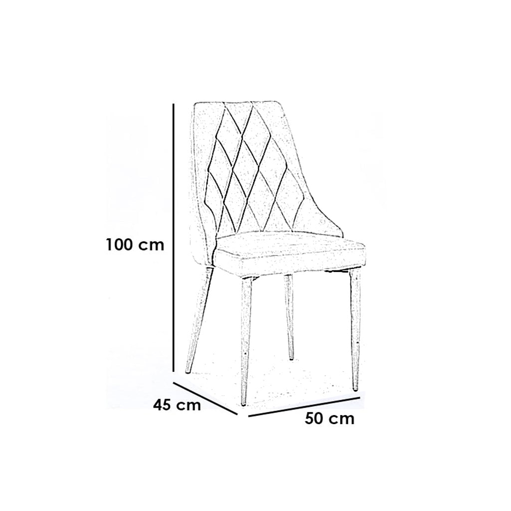 Red Beech Wood Dining Chair with Velvet Fabric - Image 2