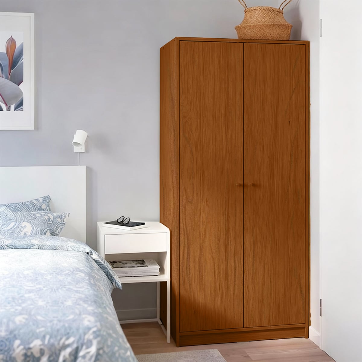 European Union Wood Wardrobe – 80×40×176 cm - Image 2